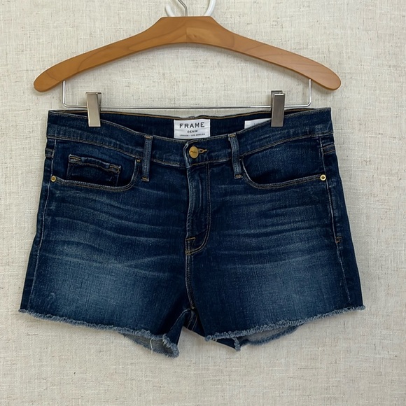 Frame Le Cutoff Denim Shorts - Picture 1 of 13